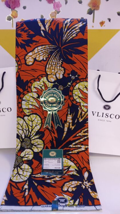 VLISCO SUPER WAX Pagne Tissus de luxe le vrai l'original 6 yds