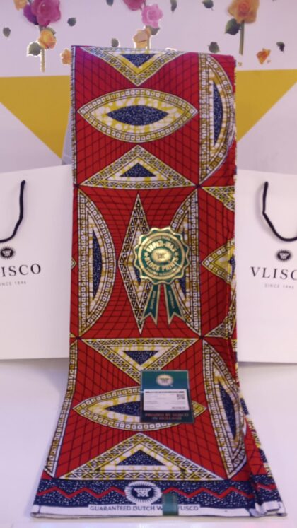 VLISCO SUPER WAX Pagne Tissus de luxe le vrai l'original 6 yds